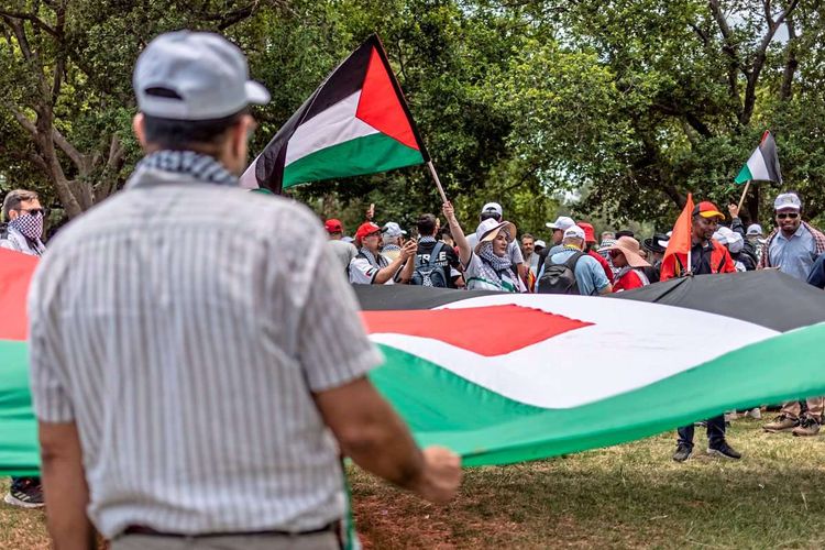Pro-palästinensische Demonstrierende im Dezember im Pretoria.