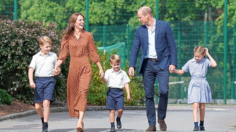 Prinzessin Kate mit ihrer Familie: Ehemann Prinz William und die Kinder George, Charlotte und Louis.