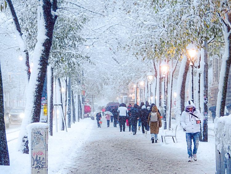 Schnee Wien Dezember