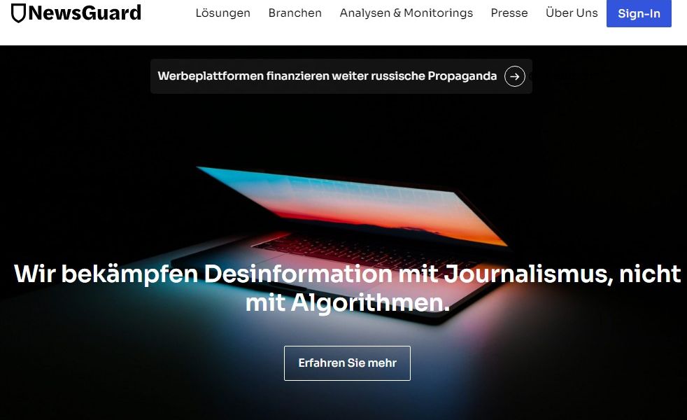 ÖsterreichStart für Newsguard Desinformation durch WebsiteRatings