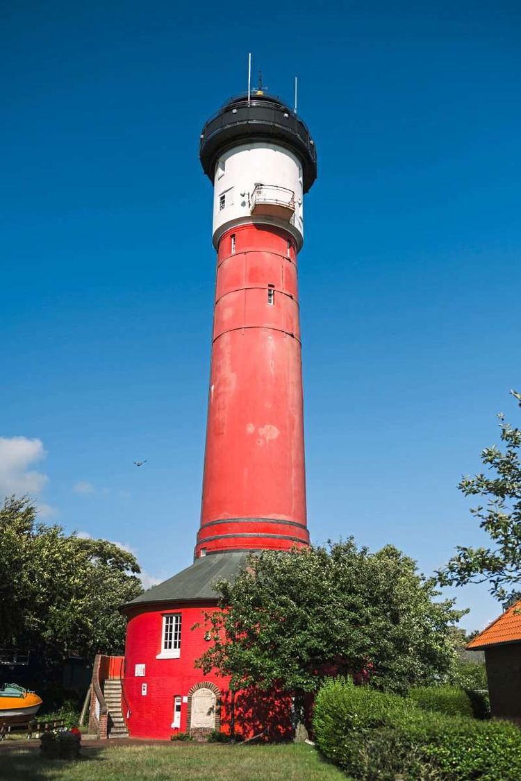 Der alte Leuchtturm auf der ostfriesischen Insel Wangerooge.