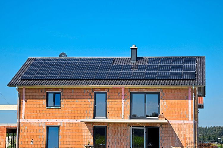 Solardach auf Wohnhaus