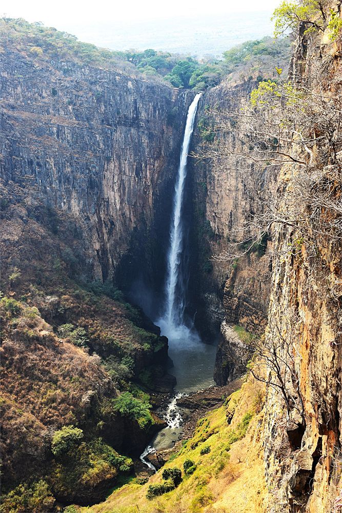 Wasserfall, Kalambo Falls, Sambia, Holzkonstruktion, Steinzeit