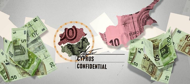 Geldscheine und Cyprus Confidential Logo