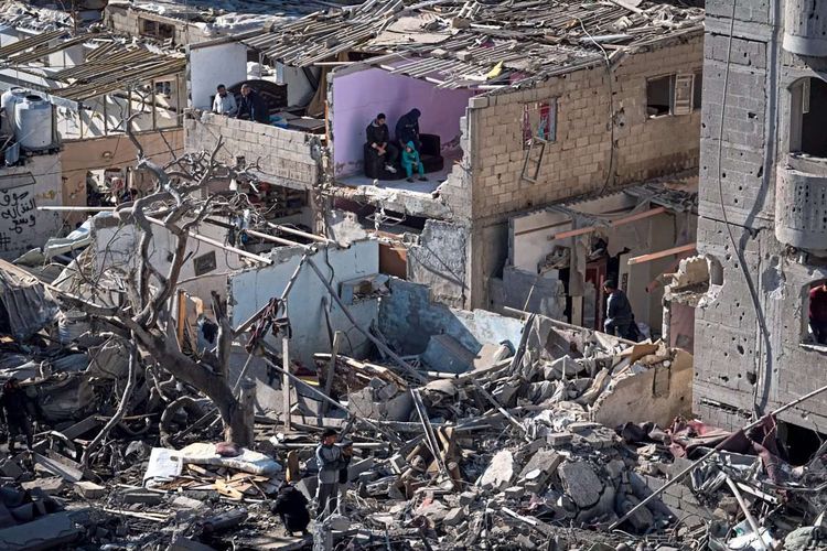 Ein Bild der Zerstörung in Rafah.