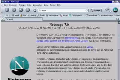 Netscape 7 - Browser - derStandard.at › Web