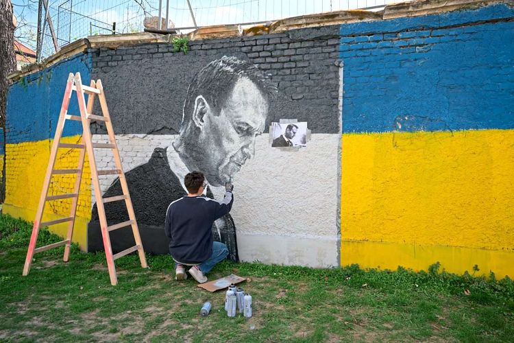 Nawalny Graffiti Wien