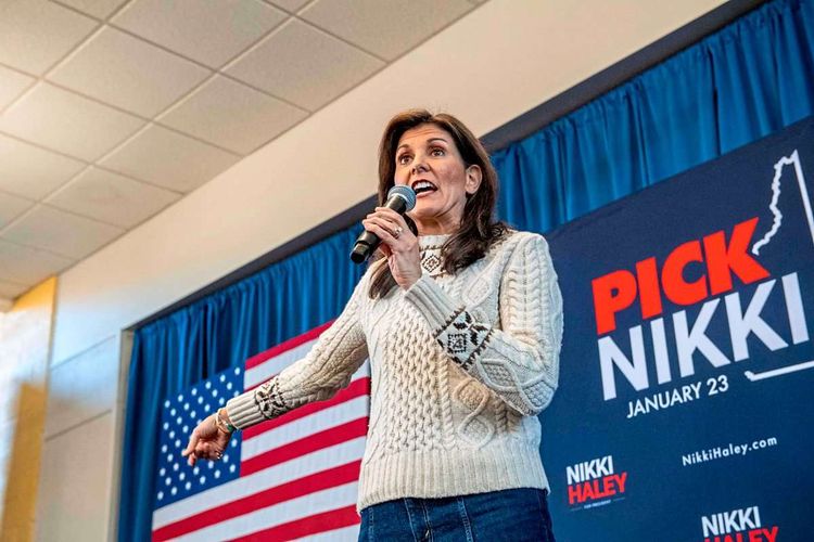 Nikki Haley im Wahlkampf in New Hampshire.
