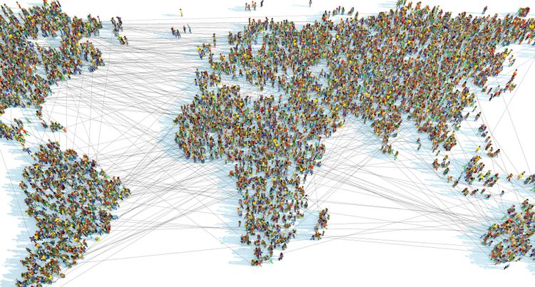 Weltkarte Bevölkerung