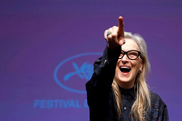 Meryl Streep kam verkatert zum Rendez-Vous in Cannes, war aber gut drauf.