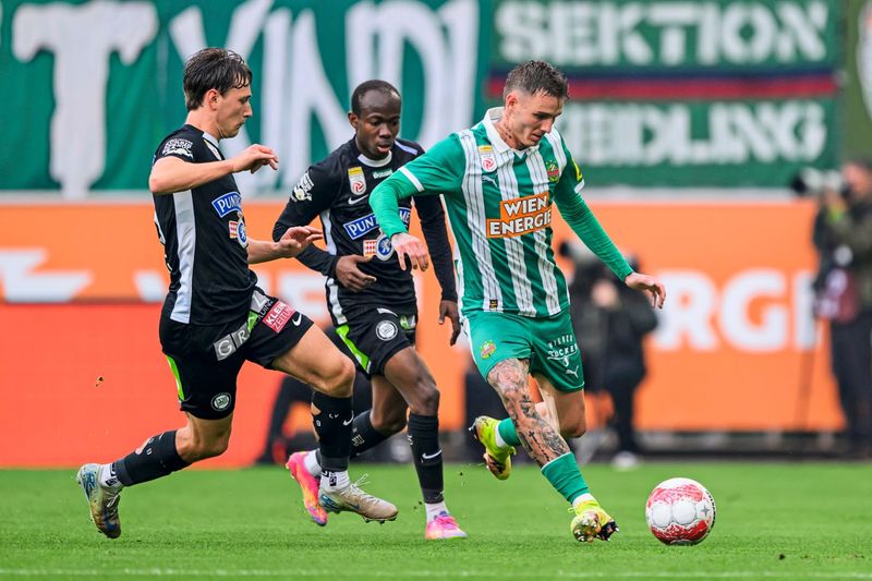 Bundesliga live: Rapid führt 3:1 gegen Sturm, die Austria 2:1 beim WAC