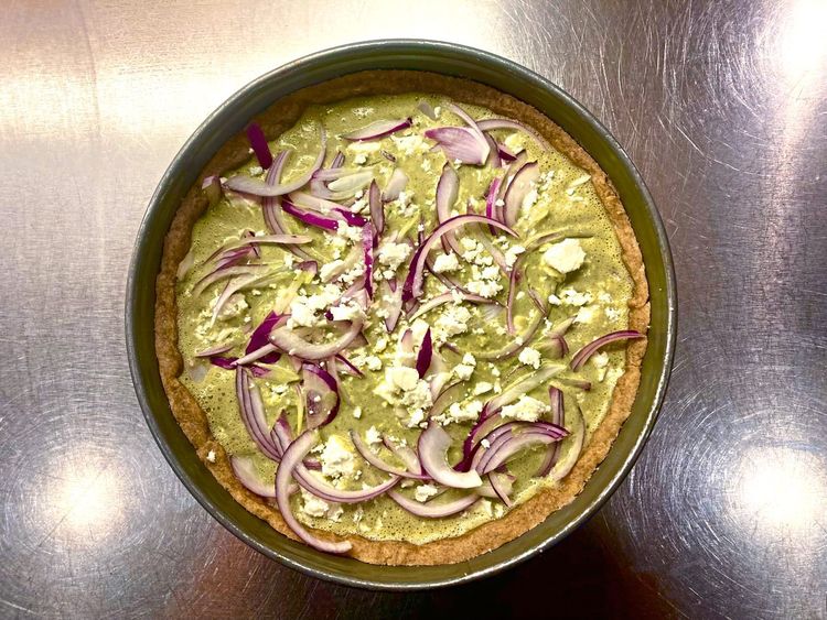 Rezept: Erbsen-Minz-Quiche mit Feta - Vegetarische Rezepte ...