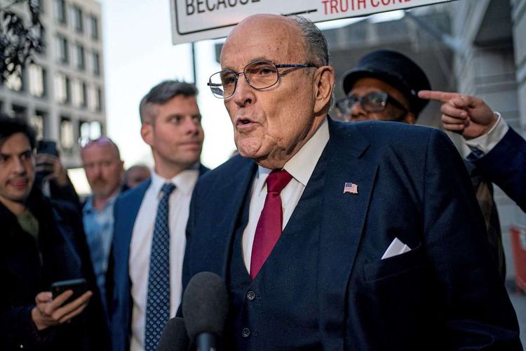 Rudy Giuliani auf Straße in New York.