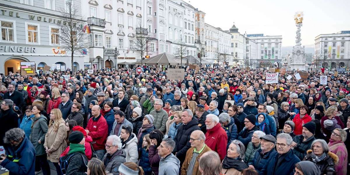 Österreichweite Proteste gegen Rechtsextremismus