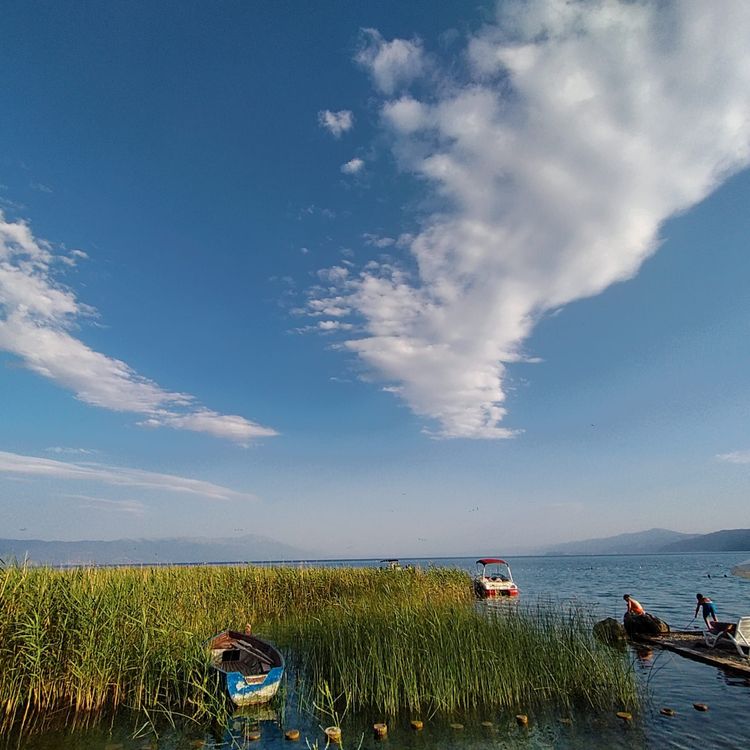 Am Ochridsee in der Nähe von Struga, Nordmazedonien.