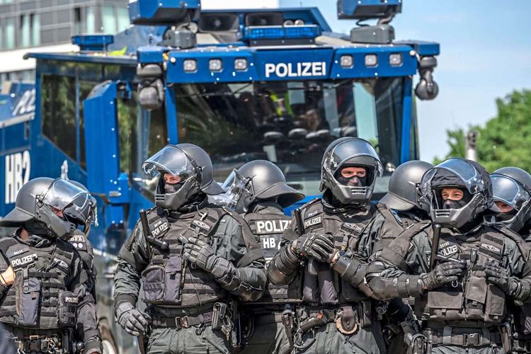 Massives Aufgebot an Polizei in Essen.
