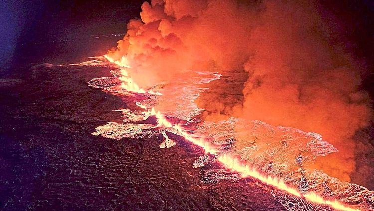 Vulkanausbruch Lava in Island