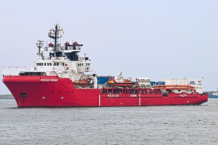 Das Rettungsschiff Ocean Viking.