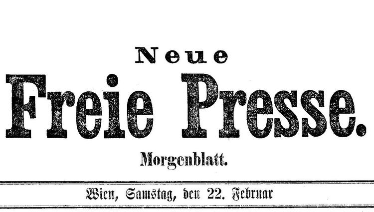 Zeitungscover „Neue Freie Presse“ 1908