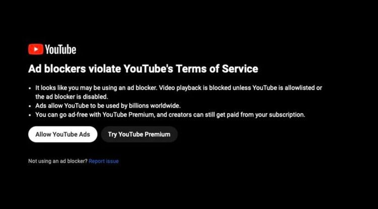 Youtube Adblocker Blocker