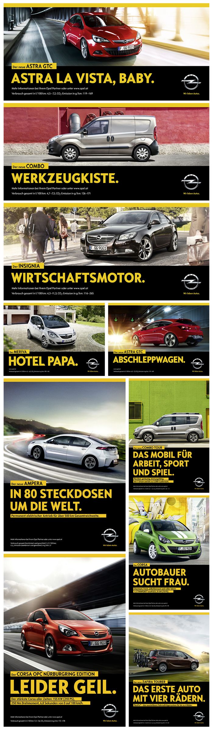 Von "Astra La Vista, Baby" über "Autobauer sucht Frau" bis "Hotel Papa