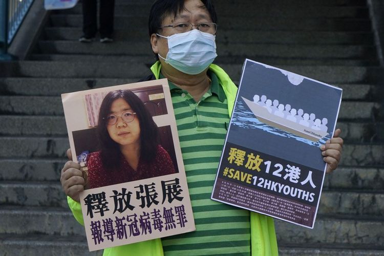 hang Zhan wurde zu vier Jahren Haft verurteilt worden, weil sie über den Virusausbruch in Shanghai berichtet hatte.
