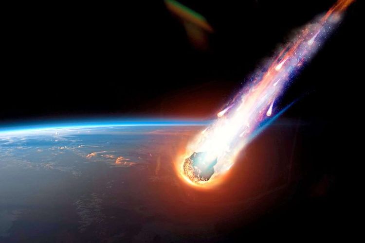 Meteorit rast auf die Erde