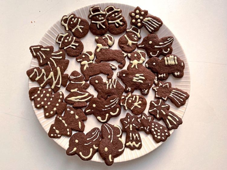 Schokolade-Minze-Kekse