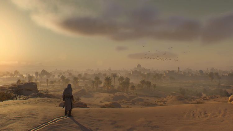 Assassin's Creed: Mirage Titelscreen, Blick auf Bagdad