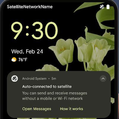 Android 15 Satellitenkommunikation