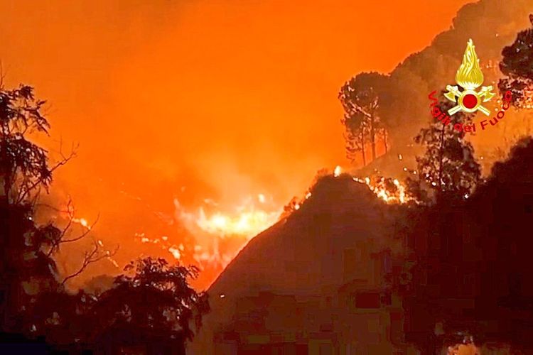 Waldbrand bei Palermo
