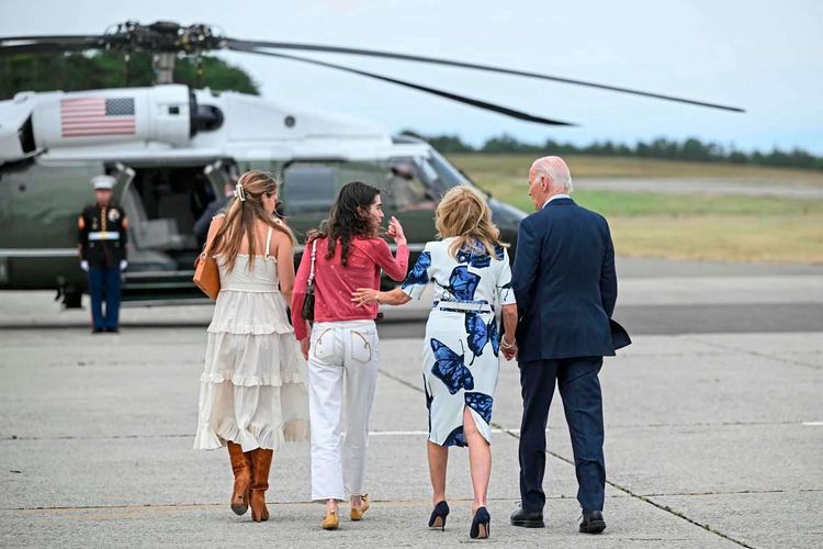 US-Präsident Joe Biden mit seiner Familie.