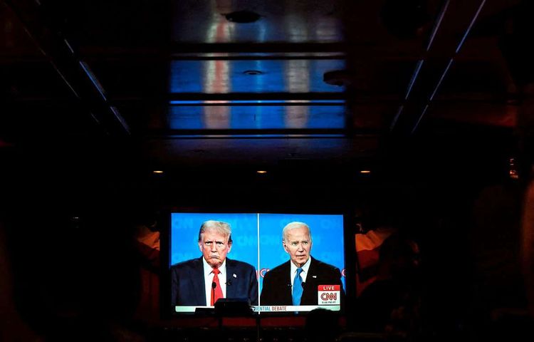 Donald Trump und Joe Biden bei der Debatte