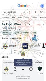 Google-Feuerwerk für Rapid: Suchmaschine feiert den 