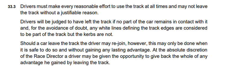 Wie Track Limits geregelt sind.