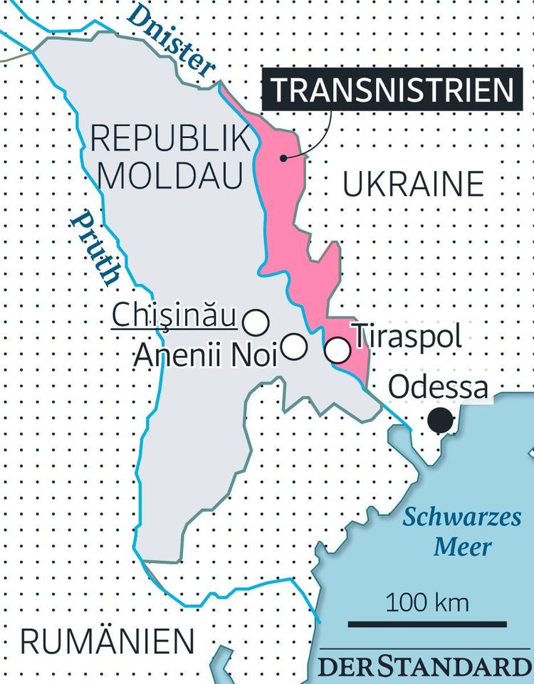 Karte der Republik Moldau