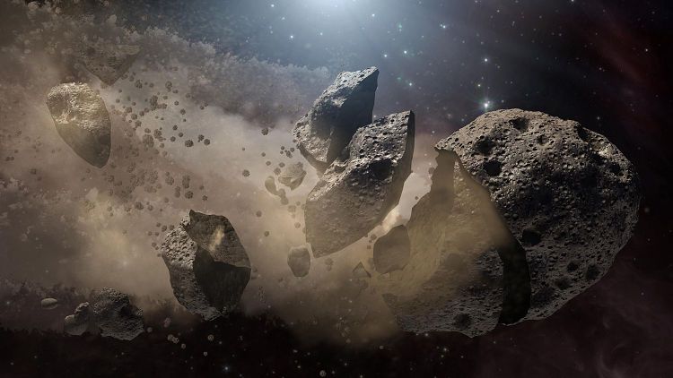 Asteroiden, Kollision, Staub