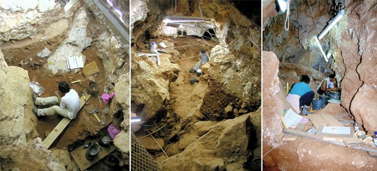 Neandertaler, Höhle, Ausgrabungen