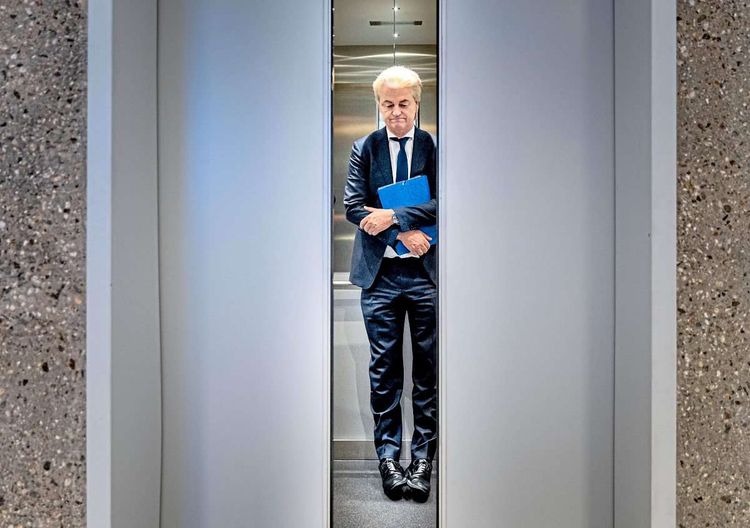 Geert Wilders im Lift.