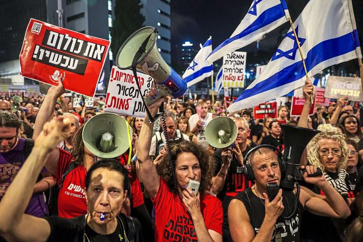 Anti-Regierungsdemonstration in Tel Aviv.