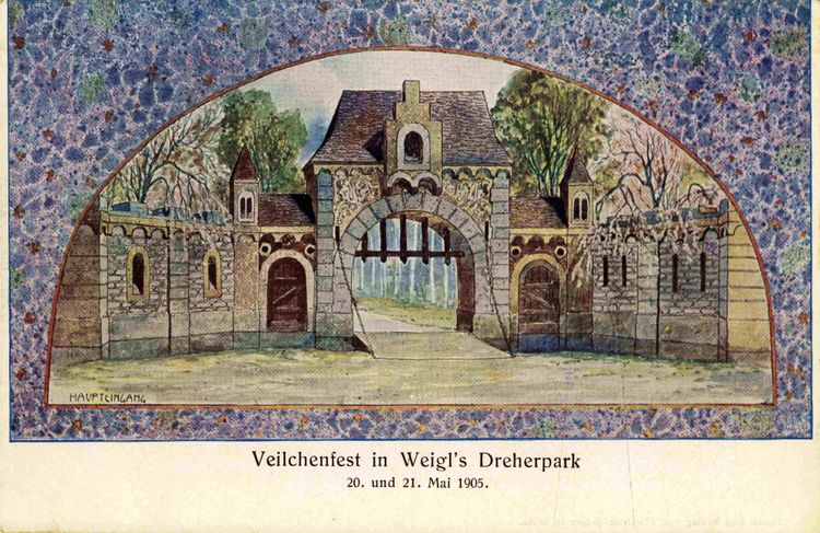 Historische Ansichtskarte Veilchenfest 1905