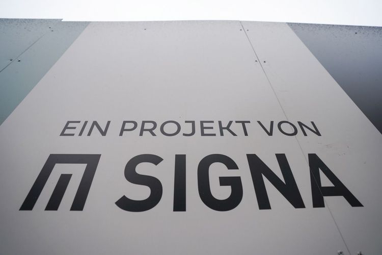 Ein Firmenschild der Signa