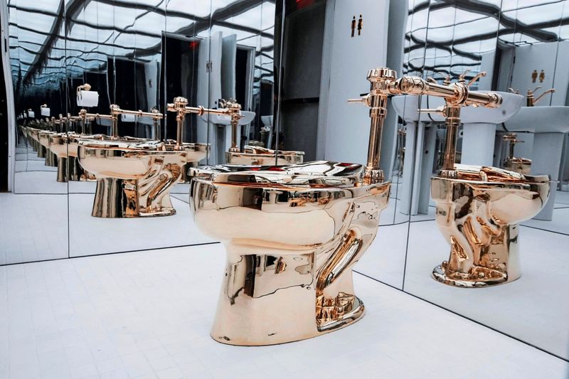 Toilette aus Gold um 12,1 Millionen Dollar versteigert