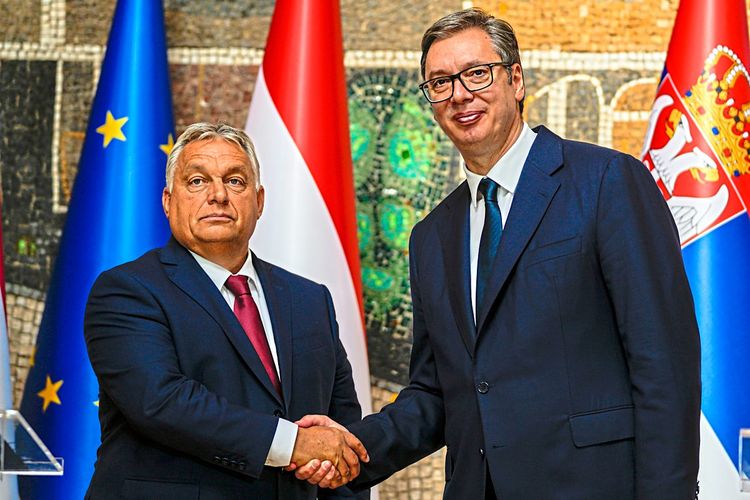 Der ungarische Ministerpräsident Viktor Orbán und Serbiens Präsident Aleksandar Vučić