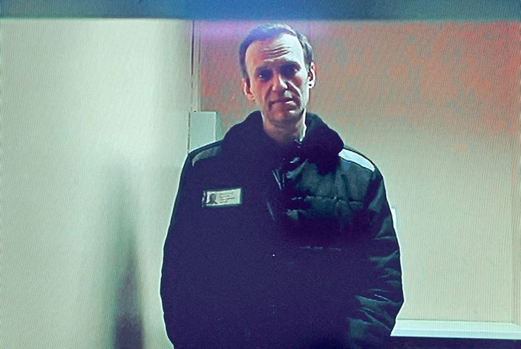 Alexej Nawalny per Video aus dem Straflager.