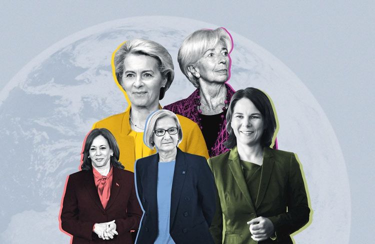 Ursula von der Leyen, Christine Lagarde, Annalena Baerbock, Johanna Mikl-Leitner, Kamala Harris 