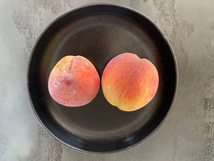 Tiktok Rezept Pfirsich gefroren gerieben shaved Peach