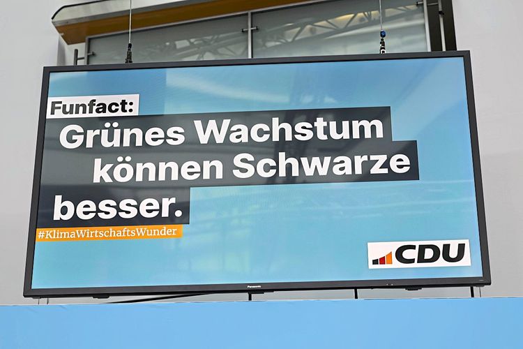 Auf einem CDU-Plakat steht 