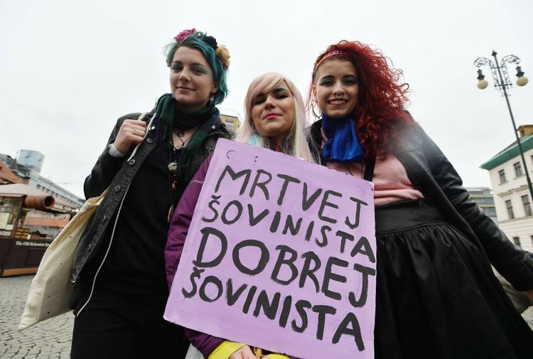 Frauen bei Demonstration