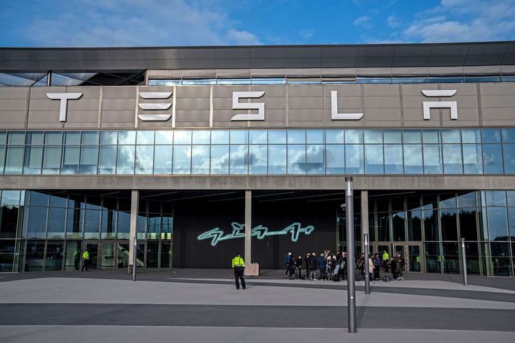 Die Tesla-Fabrik in Brandenburg.
